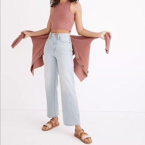 Madewell the perfect vintage wide leg crop jeans Edmunds wash nd537 size 27